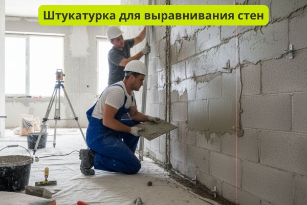 Штукатурка для выравнивания стен фото